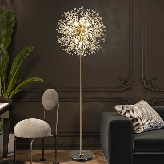 2023 Modern Luxury LED Dandelion Floor Lamp  in Gold / Chrome Color for Living Room Winfordo Lighting